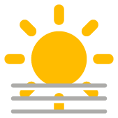 Heiter mit leichtem Nebel