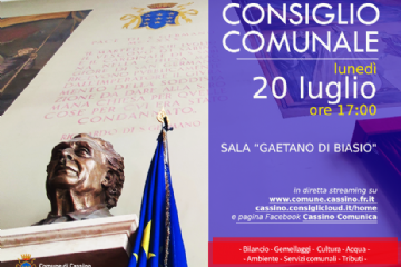 Consiglio Comunale, convocata la seduta per lunedì 20 luglio